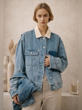 Urban Outfitters BDG Eden Oversized Baggy Denim Trucker Jacket Women’s Small NWT